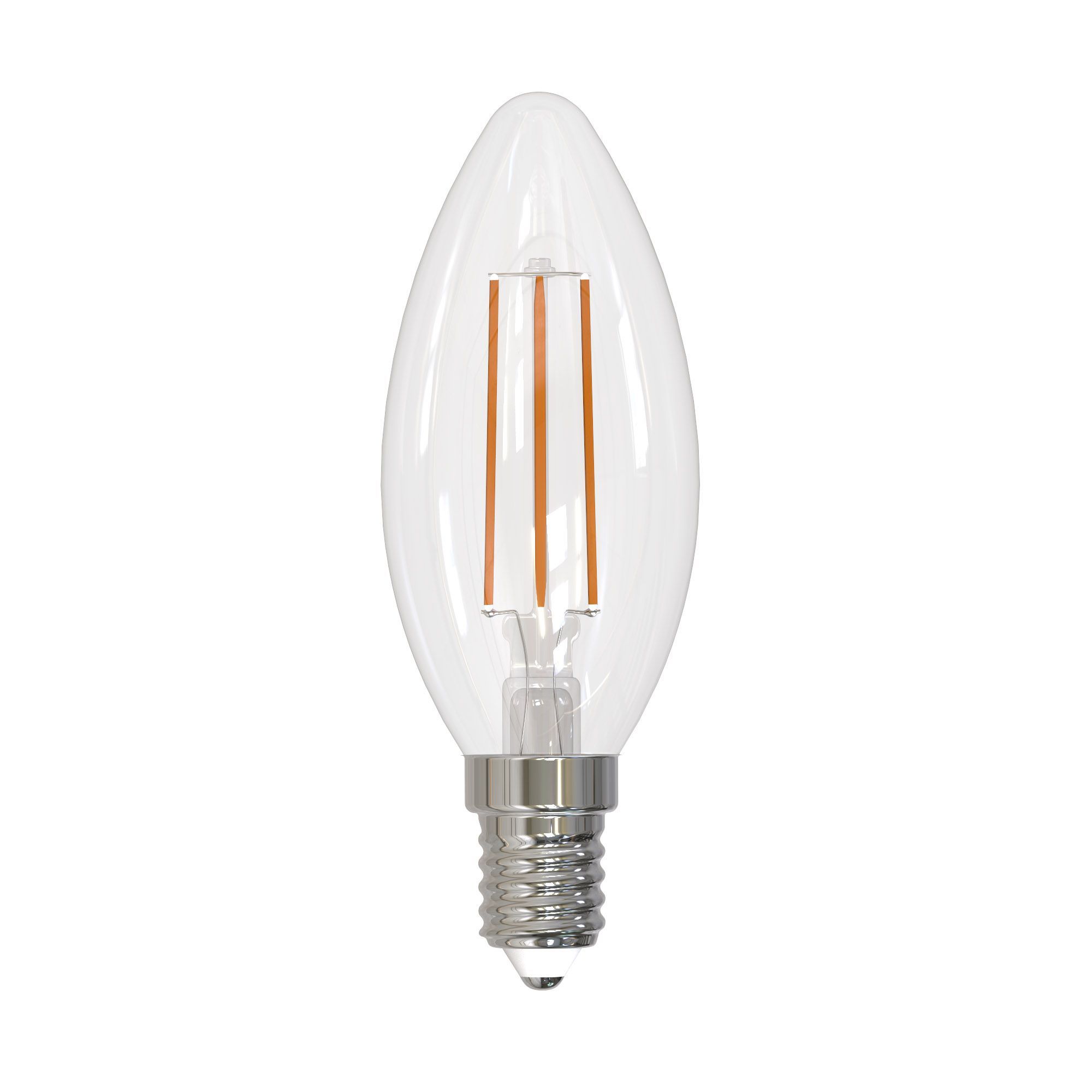 LED-C35-9W/3000K/E14/CL PLS02WH Лампа светодиодная. Форма "свеча", прозрачная. Серия Sky. Теплый белый свет (3000К). Картон. ТМ Uniel., шк 4690485118886 